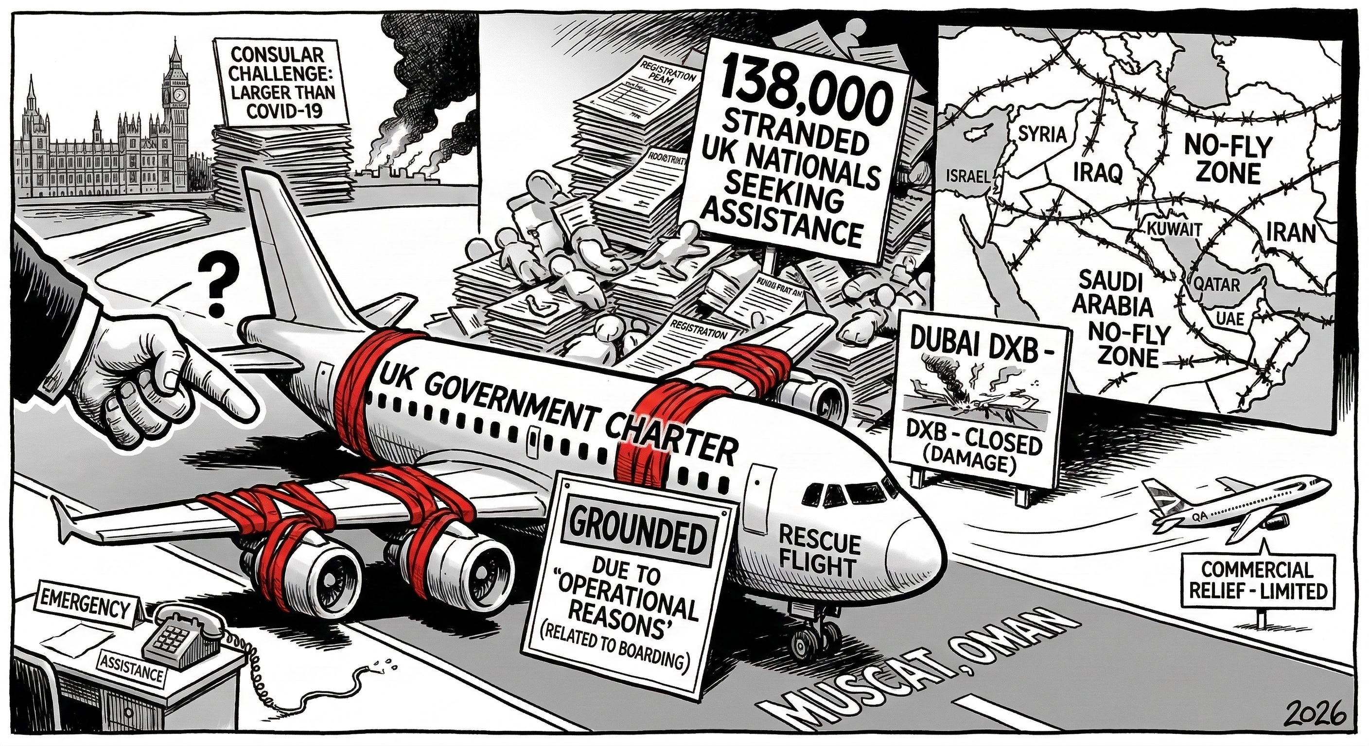 UK Rescue Flight for Stranded Britons Delayed in Middle East