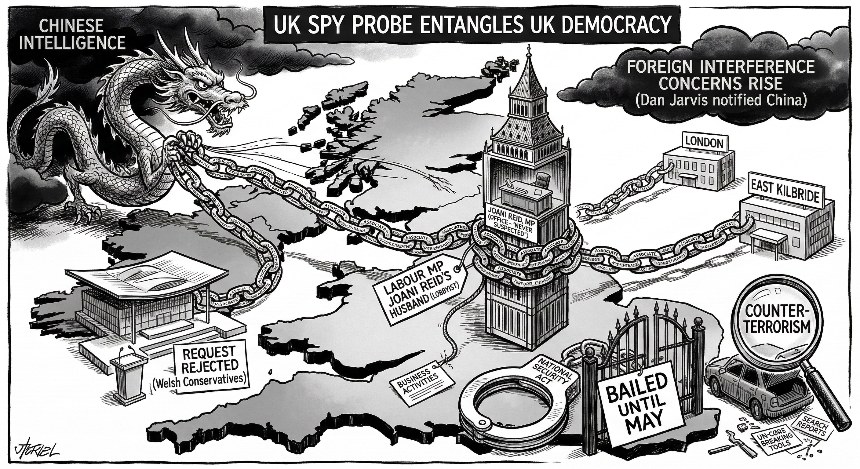 Three Men, Including Labour MP's Husband, Bailed in UK China Spy Probe