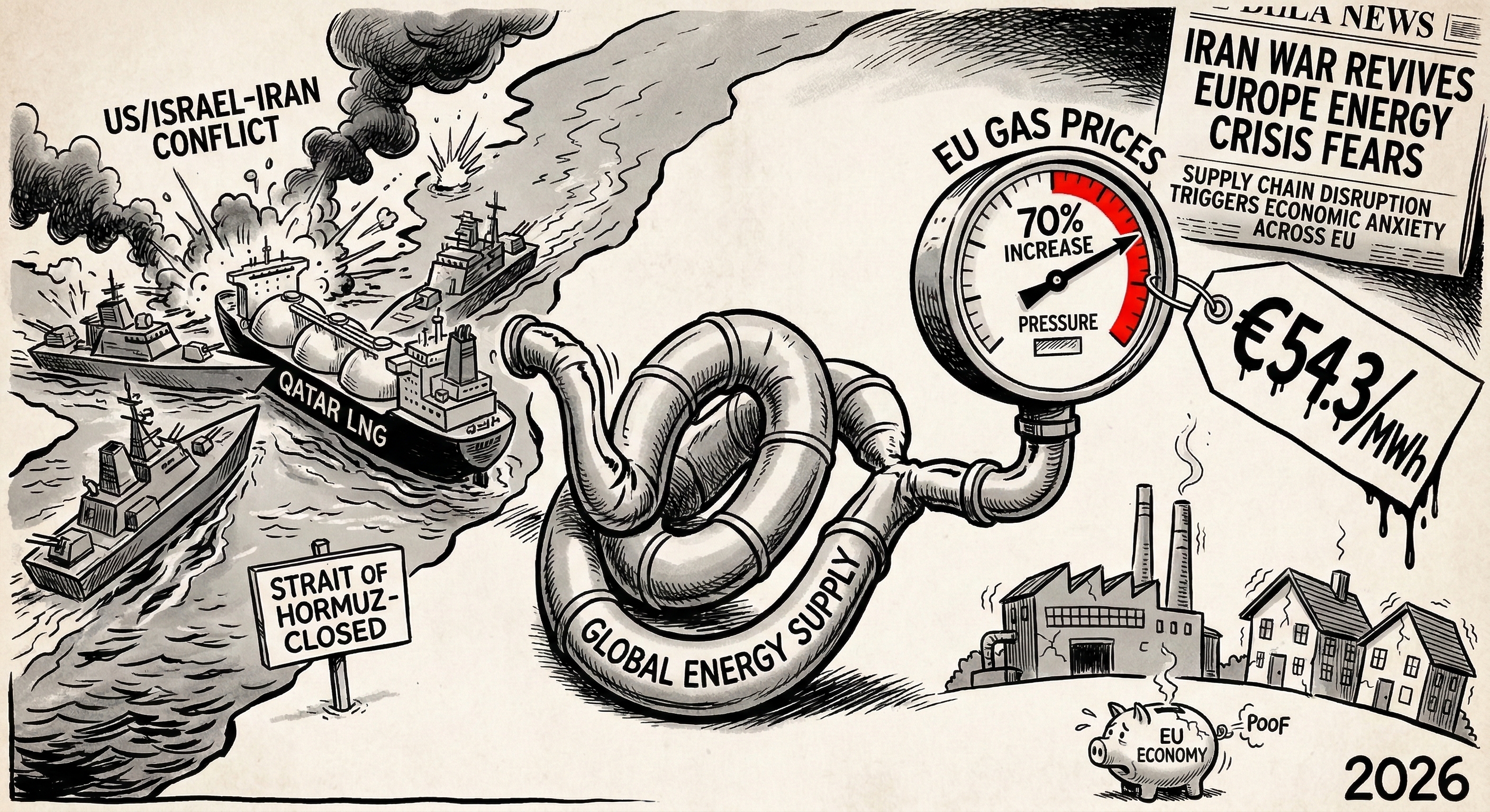 Iran War Revives Europe Energy Crisis Fears as Prices Surge