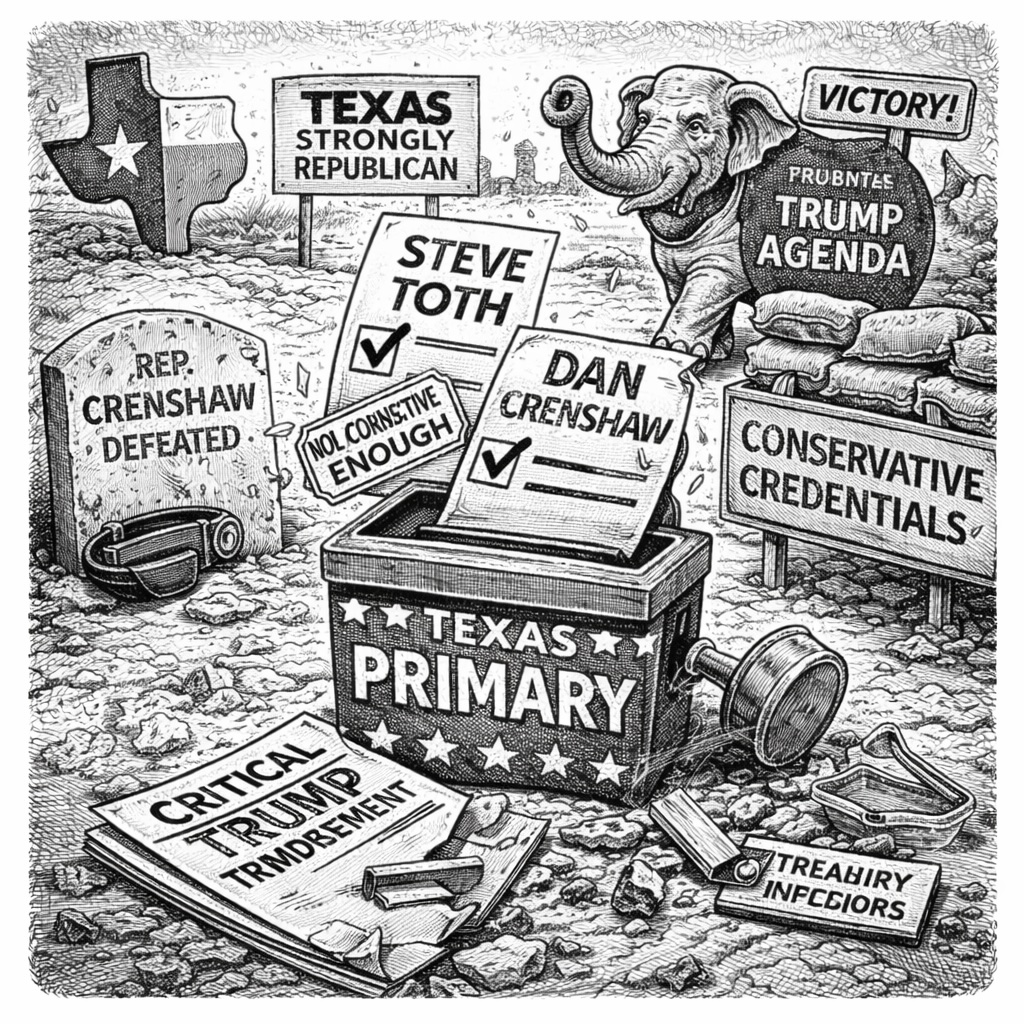 Dan Crenshaw Loses Texas Primary to Conservative Challenger