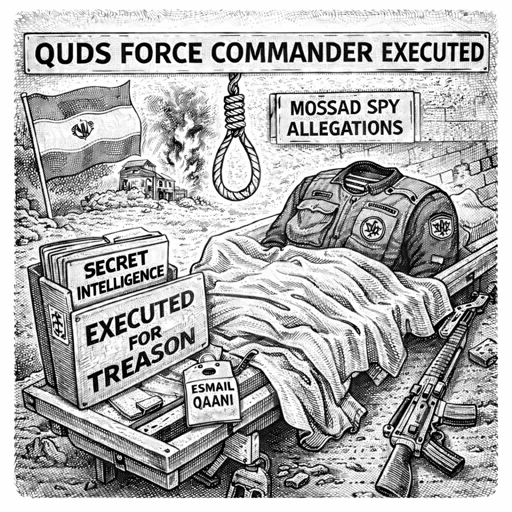 Iran's Quds Force Commander Reportedly Executed Over Mossad Spy Allegations